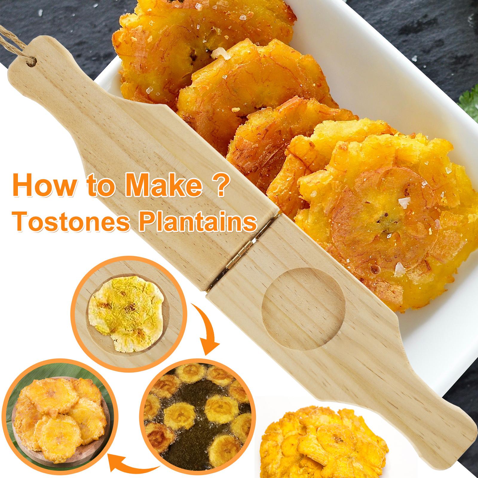 Деревянный банановый пресс Tostonera Plantain Press Food Roller Tool Многослойный банановый торт Фрикадельки Пресс-пластина Кухонный банановый гаджет