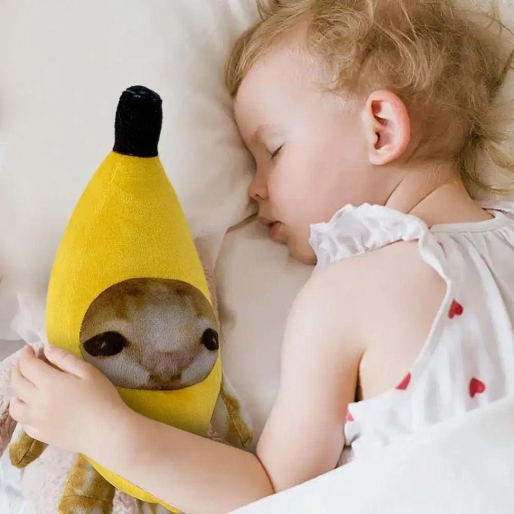 Кукла банановый кот Мягкая игрушка банановый кот Мягкая кукла Плачущий банановый кот Животные Игрушки Детские подарки Happy Cat 30cm